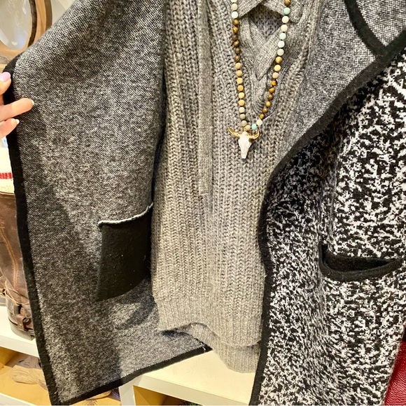 Anthropologie Cynthia Rowley wool duster length sweater changeable style - Picture 10 of 14